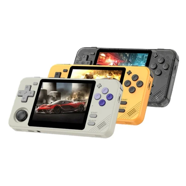 Powkiddy RGB10X 64GB Handheld Gaming Console 3.5 Inch 4:3 IPS Screen Linux System Built-in 10000 Games Portable Video Game Players with 3D Joystick Dual Card Slots for Kids Gift - Grey