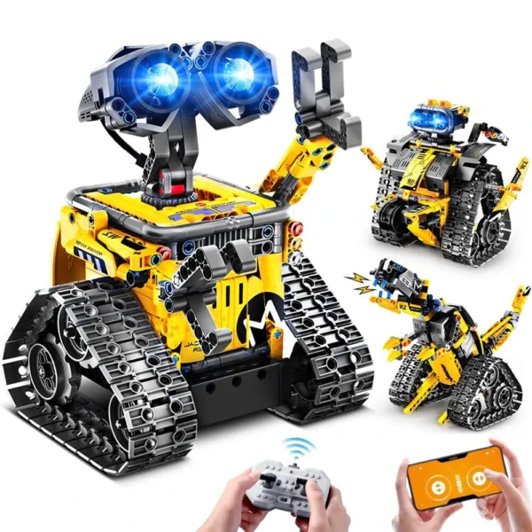 3 in 1 2.4GHz 4CH Technical RC Car Robot Racing Car Building Blocks Remote Control Truck Bricks Gift Toys for Children