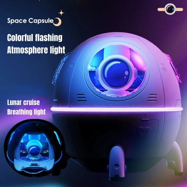 LED Astronaut Air Humidifier 220ml With Night Light 1200mAh Battery Rechargeable Home Aroma oil Diffuser Gift for Kids - Image 2