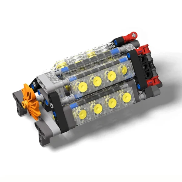 Mechanical Group V16 Cylinder Engine matched 6 Speed Gearbox MOC Building Bricks Parts Pack Blocks Model DIY Education Toys Gift - Image 3