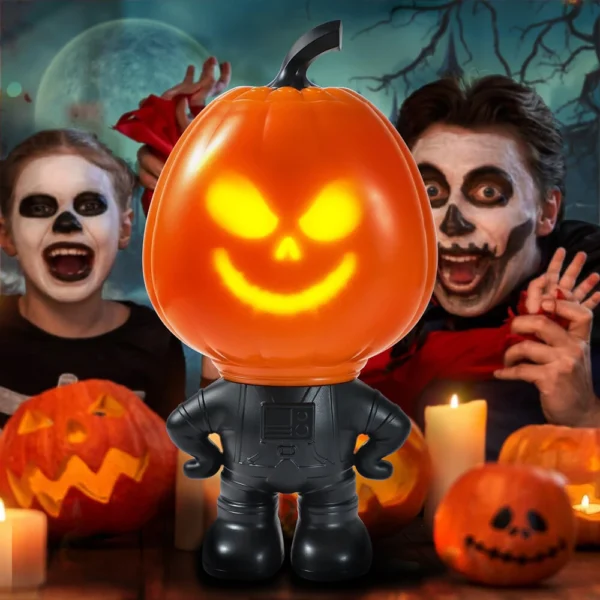 Halloween Pumpkin Man Decoration Props Ornaments Christmas Gift Projector Night Light Can Sing And Talk USB Charge - USB Plug-in Version