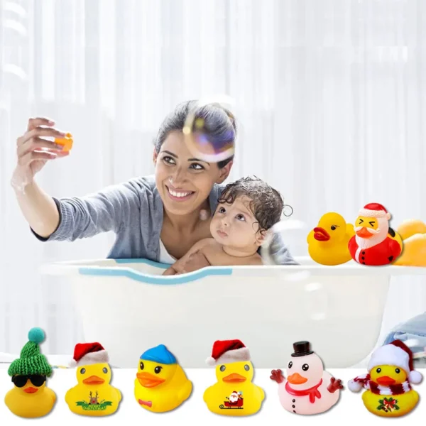 Christmas Advent Calendar Countdown with 24 Rubber Ducks Days Kids Adults Playing Funny Gifts Decoration Toys - Image 3