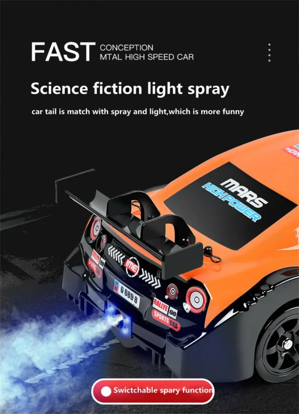 HB Toys SC16A RTR 1/16 2.4G 4WD Drift RC Car Spray LED Light On-Road Vehicles High Speed Models Kids Children Gifts Toys - 07 - Image 3