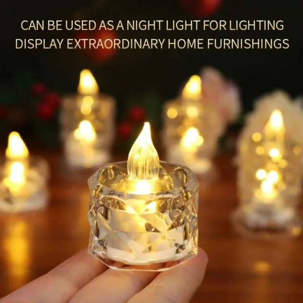 12pcs LED Tea Lights Realistic and Bright Flickering Holiday Gift Flameless Battery Operated Candles for Wedding Decoration - Image 3