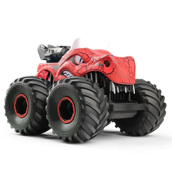 2.4G Dinosaur Spray Stunt Cars With Music Cool Lighting Simulation RC Off-road Car Remote Control Toy for Children Gift - Red - Image 2