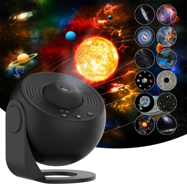 Planetarium Projector Galaxy Projector Bedroom Night Light HD Star Projector for Kids Bedroom Valentines Day Gift Wedding Decoration - Black - Image 2